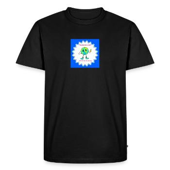 Donne le sourire au monde - T-shirt Premium bio Homme - noir - Devant - Nico (187cm)