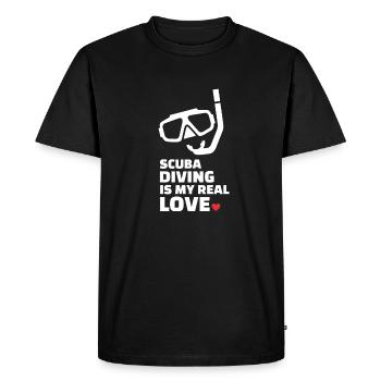 I love diving - Men's Premium Organic T-Shirt - black - Front - Nico (187cm)