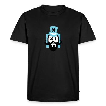Crâne barbu bleu - T-shirt Premium bio Homme - noir - Devant - Nico (187cm)