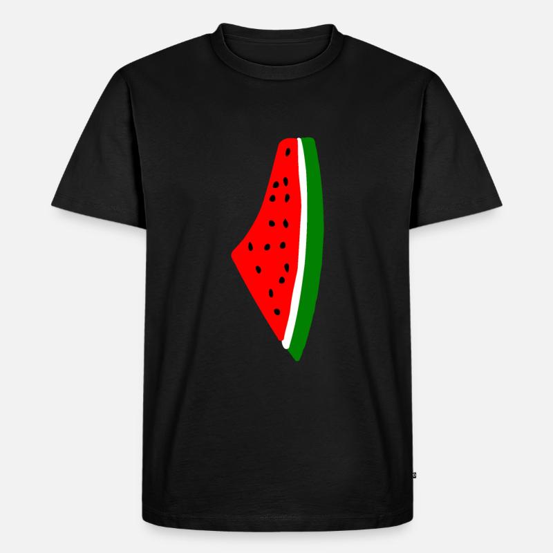 Wassermelone Melone - Männer Premium Bio T-Shirt - Schwarz