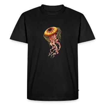 poissons méduses méduses animaux animaux de poissons, océan, mer - T-shirt Premium bio Homme - noir - Devant - Nico (187cm)