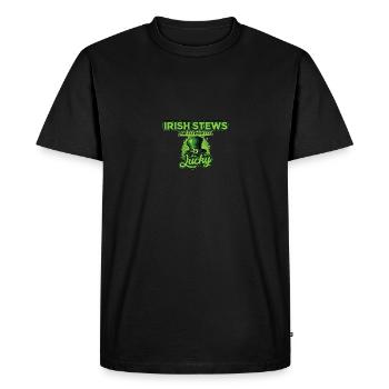Les ragoûts irlandais font se sentir tous les jours chanceux Saint-Patrick - T-shirt Premium bio Homme - noir - Devant - Nico (187cm)