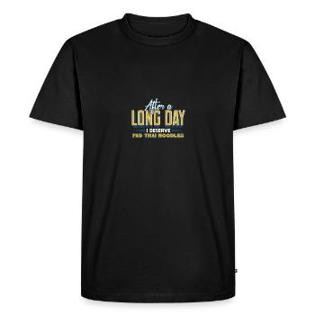 Après une longue journée, je mérite des nouilles Pad Thai - T-shirt Premium bio Homme - noir - Devant - Nico (187cm)