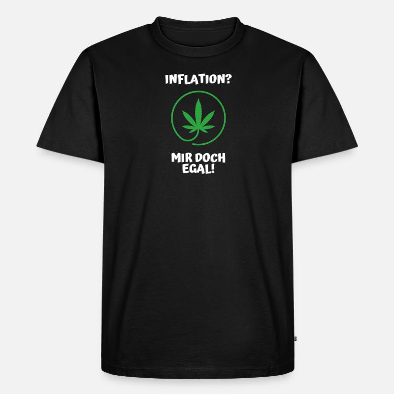 Inflation? Mir doch egal - Männer Premium Bio T-Shirt - Schwarz