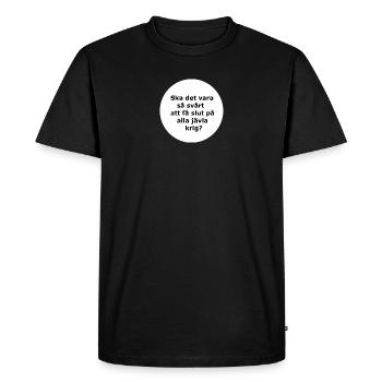 Should it be like that,,,(White circle) - Men's Premium Organic T-Shirt - black - Front - Nico (187cm)