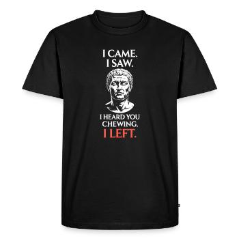 Bruits de mastication bruits de mastication bruits de claquement mastication mâchonnement - T-shirt Premium bio Homme - noir - Devant - Nico (187cm)
