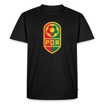 Badge de football du Portugal - T-shirt Premium bio Homme - noir - Devant - Nico (187cm)
