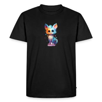 Mignon petit Sweetheard Kitty Cat Shirt Design - T-shirt Premium bio Homme - noir - Devant - Nico (187cm)