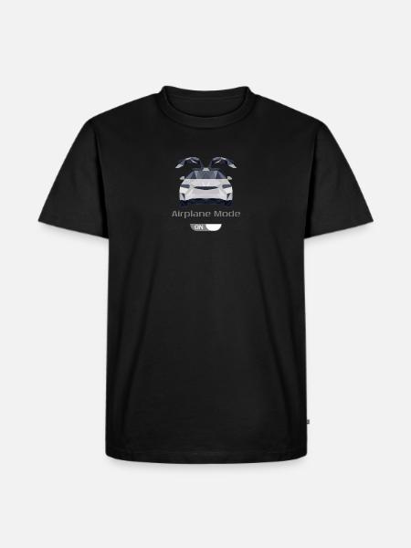 Low Poly Auto im Flugmodus - Männer Premium Bio T-Shirt - Schwarz