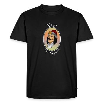 Balkan Romania Vlad Tepes Impaler Vampire - Men's Premium Organic T-Shirt - black - Front - Nico (187cm)