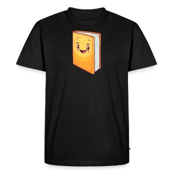 Lire Bookworm - T-shirt Premium bio Homme - noir - Devant - Nico (187cm)