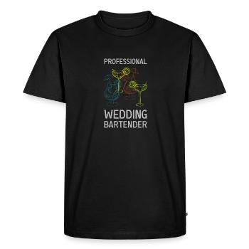 Wedding Bartender Cocktail Long Drink Gift - Men's Premium Organic T-Shirt - black - Front - Nico (187cm)