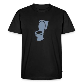Toilette WC - T-shirt Premium bio Homme - noir - Devant - Nico (187cm)