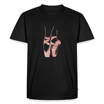 Ballerina Ballet Chaussures Cool Toe Dancing Punchline - T-shirt Premium bio Homme - noir - Devant - Nico (187cm)