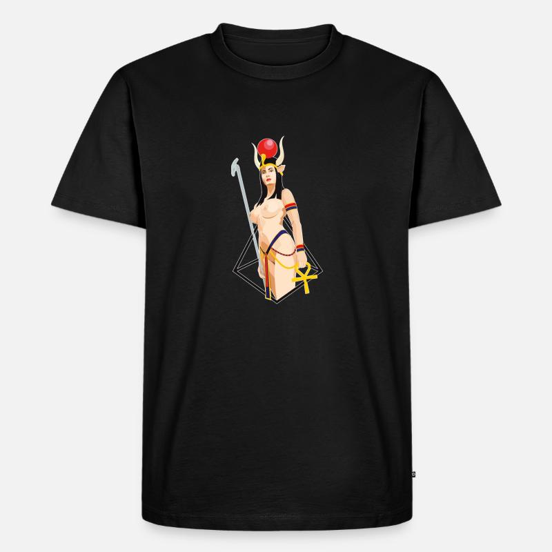 HATHOR (Déesse égyptienne) - T-shirt Premium bio Homme - noir
