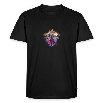 Voir avec amour Vibrant Equality Design - T-shirt Premium bio Homme - noir - Devant - Nico (187cm)