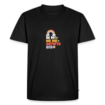 Funny Spanish Gag In My No Me Importa Era I Don't - Men's Premium Organic T-Shirt - black - Front - Nico (187cm)