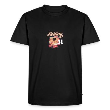 Rolling Into 11 Roller Skating Birthday Party - Men's Premium Organic T-Shirt - black - Front - Nico (187cm)