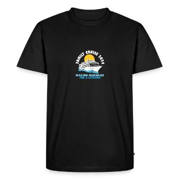 Croisière en famille 2024 Voyage Cruising Tour Matching - T-shirt Premium bio Homme - noir - Devant - Nico (187cm)