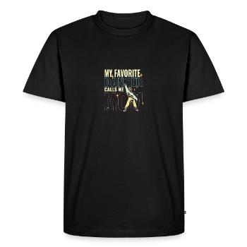 Fière mère de danse Ma danseuse préférée m’appelle maman - T-shirt Premium bio Homme - noir - Devant - Nico (187cm)