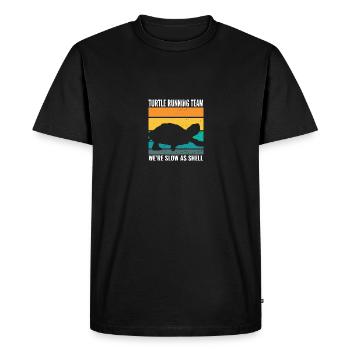 Turtle Running Team Nous Sommes Lents Comme Shell Drôle - T-shirt Premium bio Homme - noir - Devant - Nico (187cm)