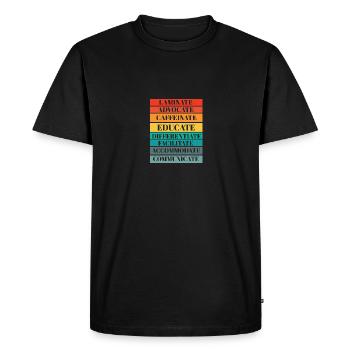 SPED Teacher Laminate Collaborate Autisme - T-shirt Premium bio Homme - noir - Devant - Nico (187cm)