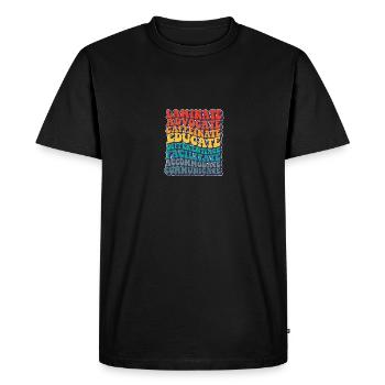 Enseignant SPED Laminate Collaborer Autisme - T-shirt Premium bio Homme - noir - Devant - Nico (187cm)