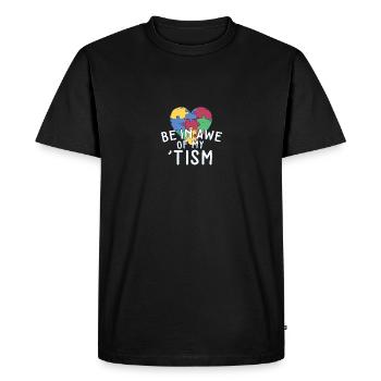 Soyez en admiration devant mon Tism Soutenez la sensibilisation à l’autisme - T-shirt Premium bio Homme - noir - Devant - Nico (187cm)