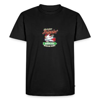 Voyage direct au Danemark avec ma famille - T-shirt Premium bio Homme - noir - Devant - Nico (187cm)