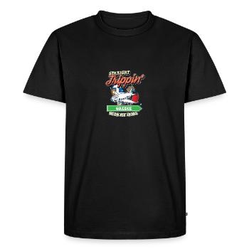 Voyage direct en Grèce avec ma famille tribe - T-shirt Premium bio Homme - noir - Devant - Nico (187cm)