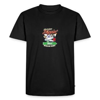 Straight Trippin' To India With My Tribe Family - Men's Premium Organic T-Shirt - black - Front - Nico (187cm)