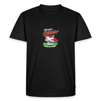 Voyage direct au Népal avec ma famille de tribu - T-shirt Premium bio Homme - noir - Devant - Nico (187cm)