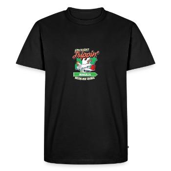Voyage direct au Nigeria avec ma famille tribe - T-shirt Premium bio Homme - noir - Devant - Nico (187cm)