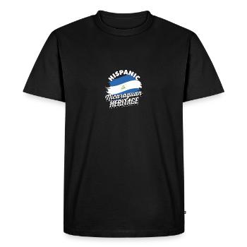 Patrimoine hispanique nicaraguayen Patrimoine nicaraguayen - T-shirt Premium bio Homme - noir - Devant - Nico (187cm)