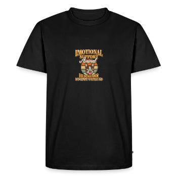 Animal de soutien émotionnel Il crie Boston Terrier - T-shirt Premium bio Homme - noir - Devant - Nico (187cm)