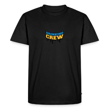 Drinking Crew Graffiti - Men's Premium Organic T-Shirt - black - Front - Nico (187cm)
