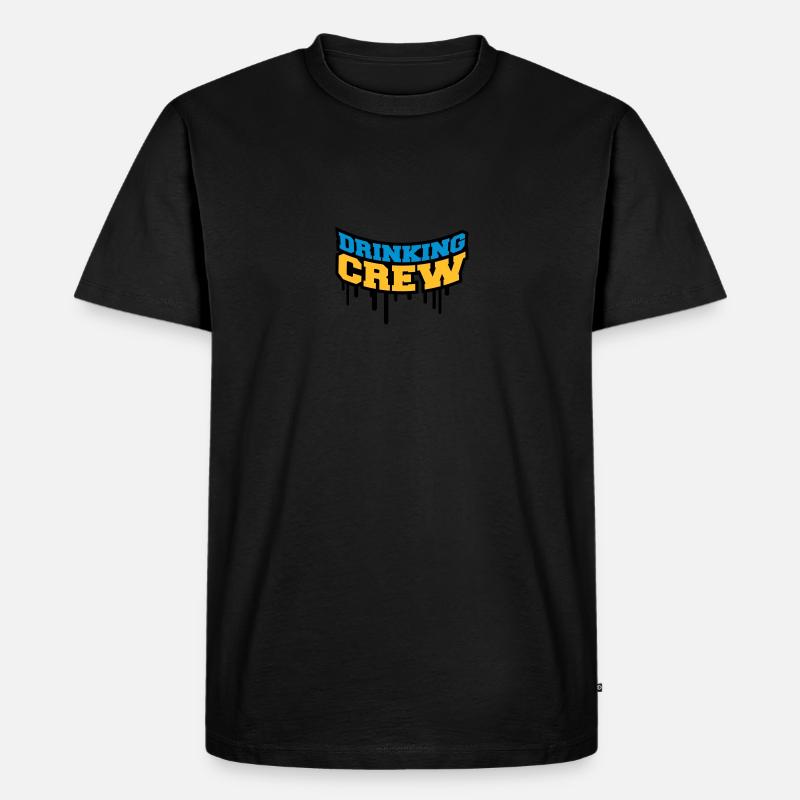 Drinking Crew Graffiti - Männer Premium Bio T-Shirt - Schwarz