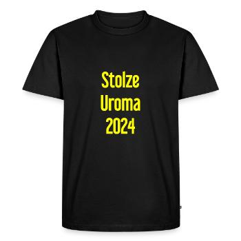 Fière arrière-grand-mère 2024 - T-shirt Premium bio Homme - noir - Devant - Nico (187cm)