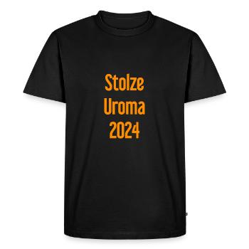 Fière arrière-grand-mère 2024 - T-shirt Premium bio Homme - noir - Devant - Nico (187cm)