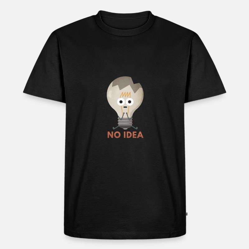 No Idea Glühbirne - Männer Premium Bio T-Shirt - Schwarz