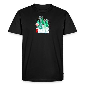 Conception d’arbre de Noël de Noël - idée de cadeau festif - T-shirt Premium bio Homme - noir - Devant - Nico (187cm)