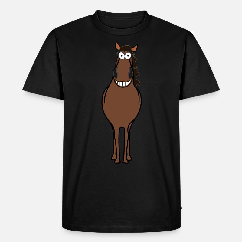 Pferd comic - Männer Premium Bio T-Shirt - undefined