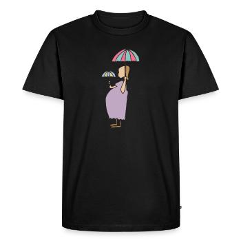 enceinte mignon - T-shirt Premium bio Homme - noir - Devant - Nico (187cm)