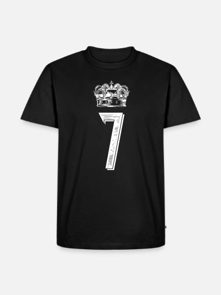 7 Number crown - Men's Premium Organic T-Shirt - black