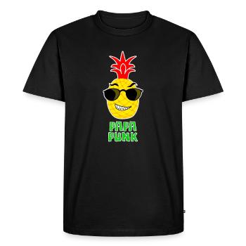 Papa Punk Pineapple - Men's Premium Organic T-Shirt - black - Front - Nico (187cm)