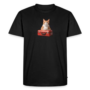 Conception de t-shirt Vivid Jungle Lion - T-shirt Premium bio Homme - noir - Devant - Nico (187cm)
