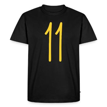 11 - Men's Premium Organic T-Shirt - black - Front - Nico (187cm)