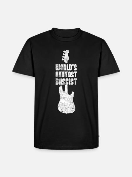 World's Okayest bassist - Men's Premium Organic T-Shirt - black