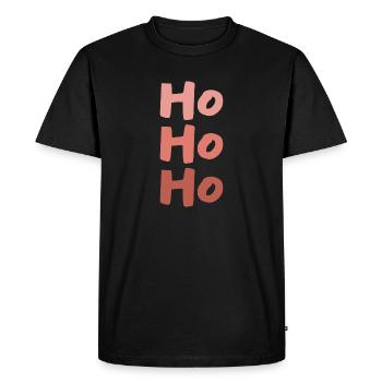 Ho Ho Ho - Men's Premium Organic T-Shirt - black - Front - Nico (187cm)