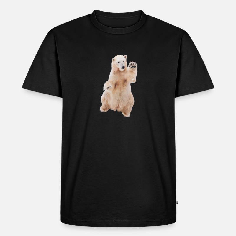 Eisbär - Männer Premium Bio T-Shirt - Schwarz